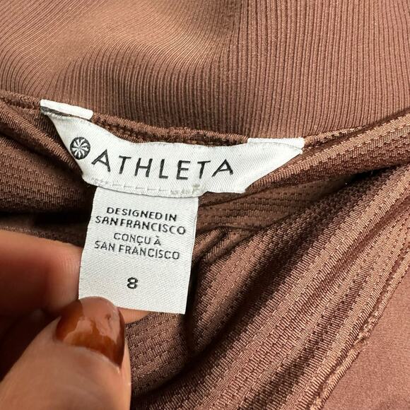 ATHLETA Brown Soho Skort Skirted Shorts Workout Women's Size 8 Mini Gym Workout - Picture 4 of 6